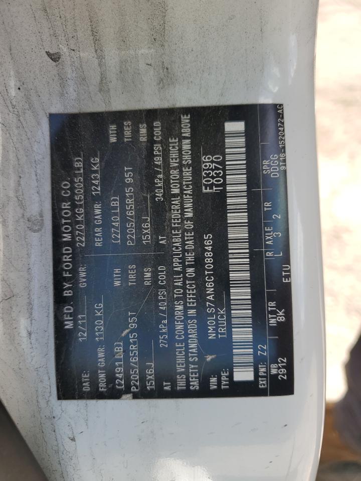 2012 Ford Transit Connect Xl VIN: NM0LS7AN6CT088465 Lot: 56363575