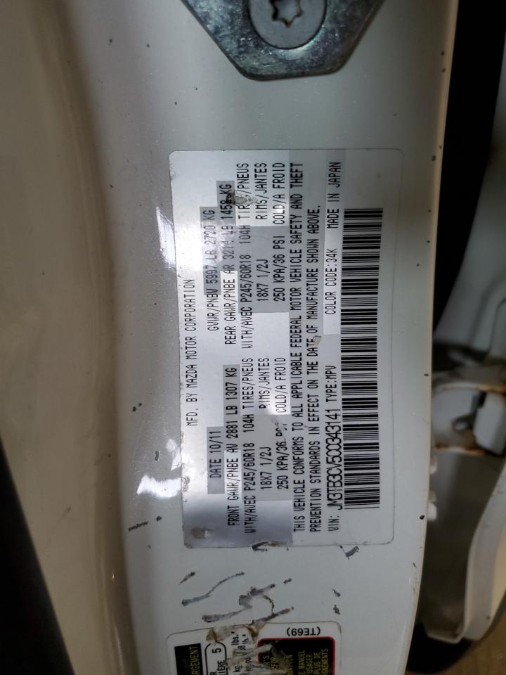 2012 Mazda Cx-9 VIN: JM3TB3CV5C0343141 Lot: 58255815