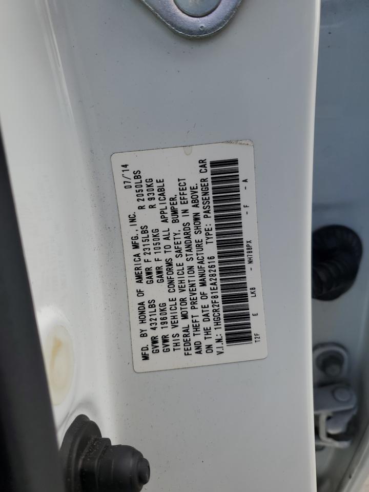 2014 Honda Accord Exl VIN: 1HGCR2F81EA282616 Lot: 56682025