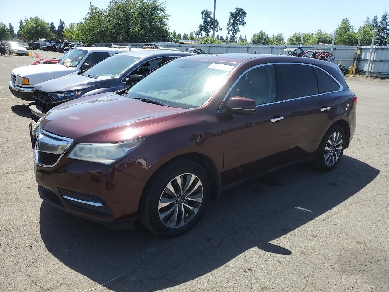 2014 Acura Mdx Technology за продажба в Woodburn, OR - Side
