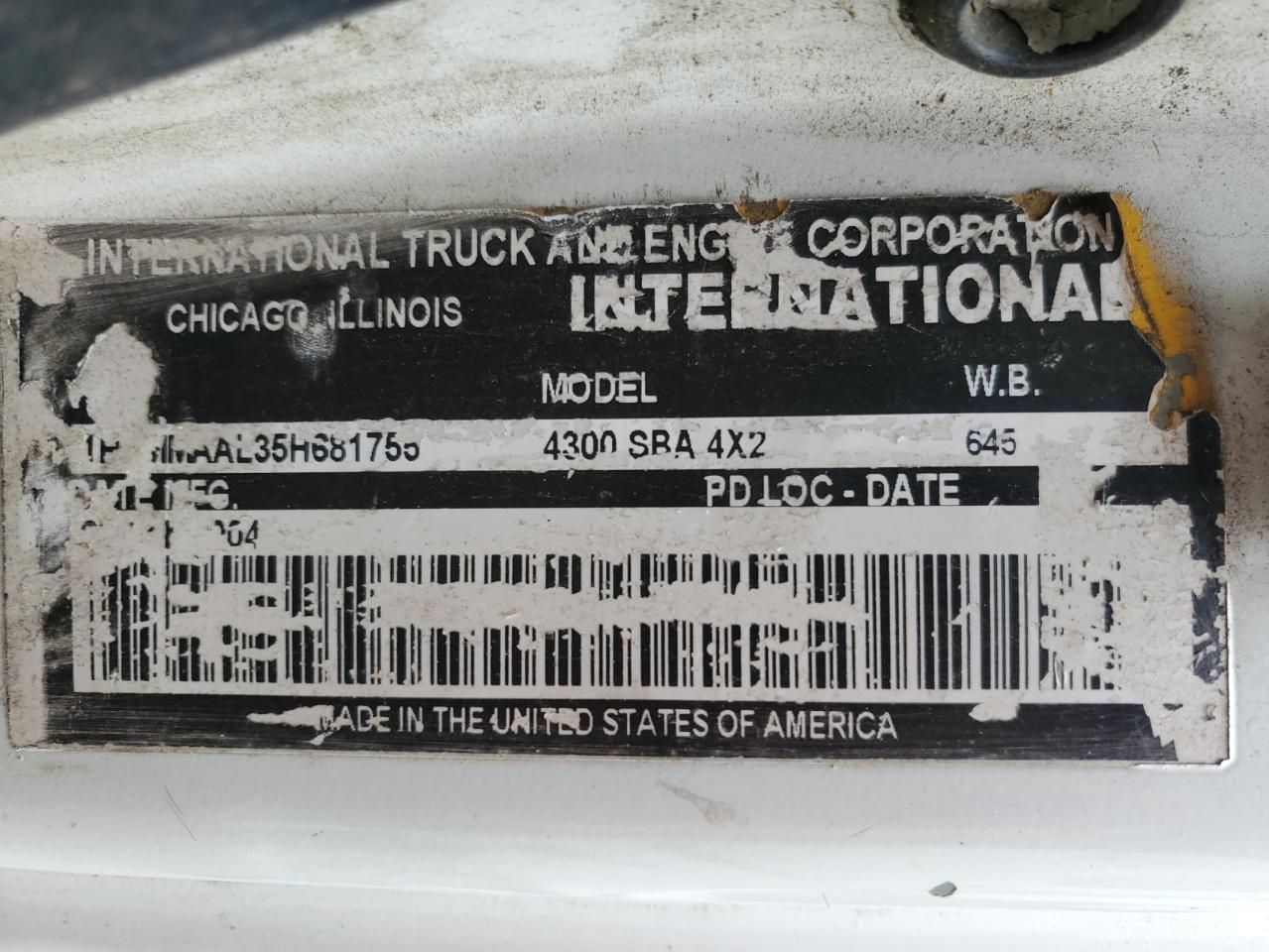 2005 International 4000 4300 VIN: 1HTMMAAL35H681755 Lot: 55240295