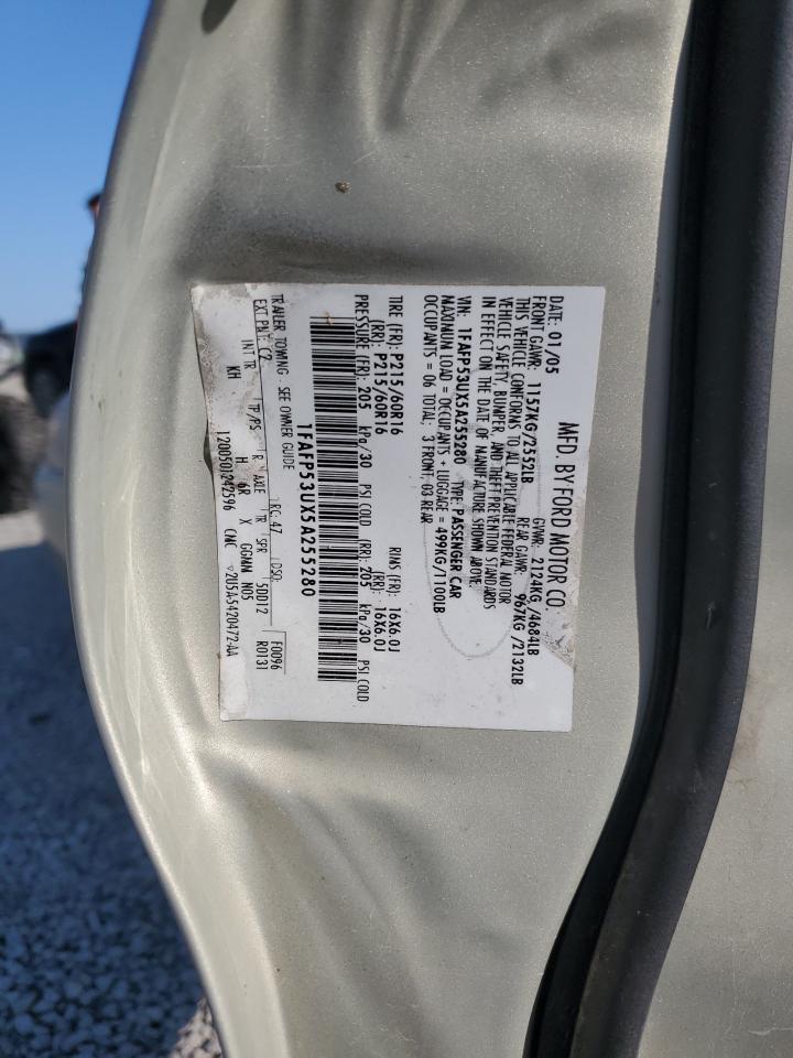 2005 Ford Taurus Se VIN: 1FAFP53UX5A255280 Lot: 57103805