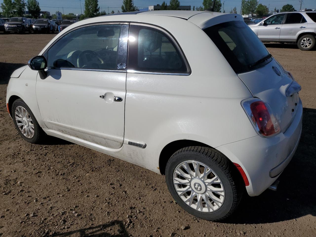 2012 Fiat 500 Lounge white hatchback gas 3C3CFFCR5CT225373 photo #3