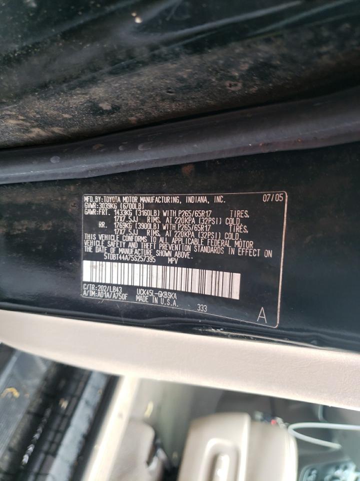 2005 Toyota Sequoia Sr5 VIN: 5TDBT44A75S257395 Lot: 55420505