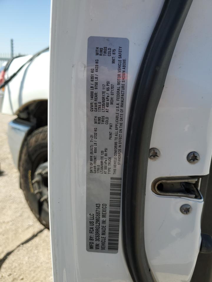2021 Ram 3500 Tradesman VIN: 3C63RRGL2MG687143 Lot: 55415445
