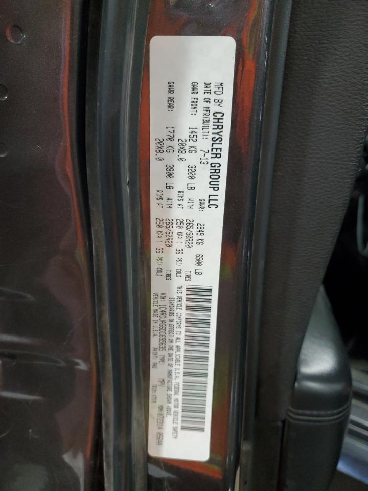 2013 Dodge Durango Sxt VIN: 1C4RDJAG6DC695635 Lot: 58502765