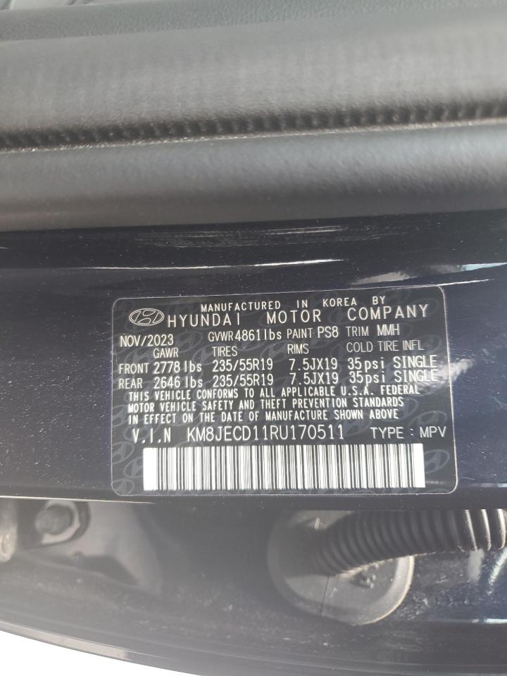 2024 Hyundai Tucson Limited VIN: KM8JECD11RU170511 Lot: 56724175