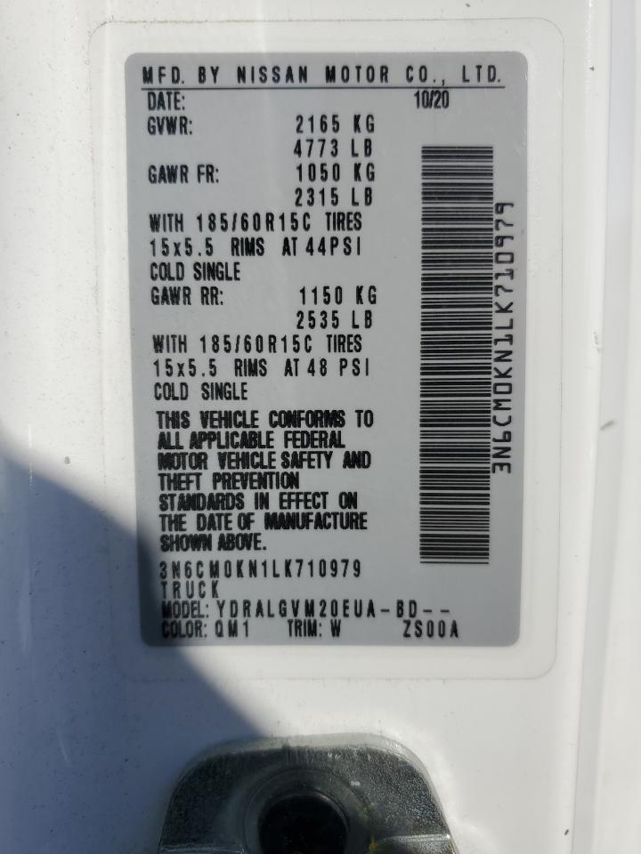 2020 Nissan Nv200 2.5S VIN: 3N6CM0KN1LK710979 Lot: 55612995