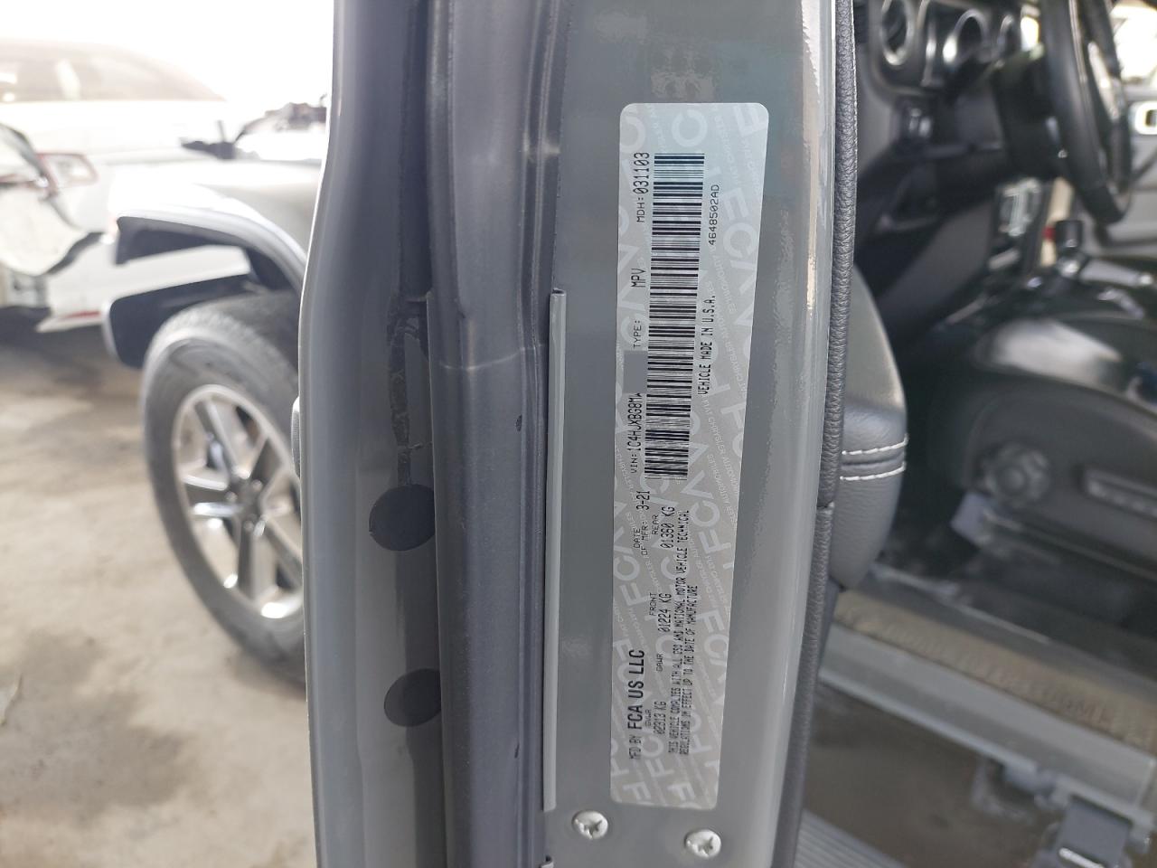 1C4HJXBG8MW687993 - 2021 Jeep WRANGLER - #56609785