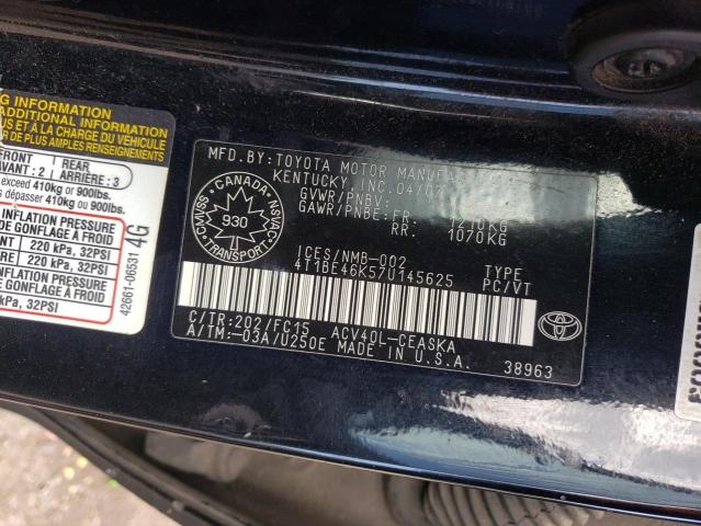 2007 TOYOTA CAMRY CE  