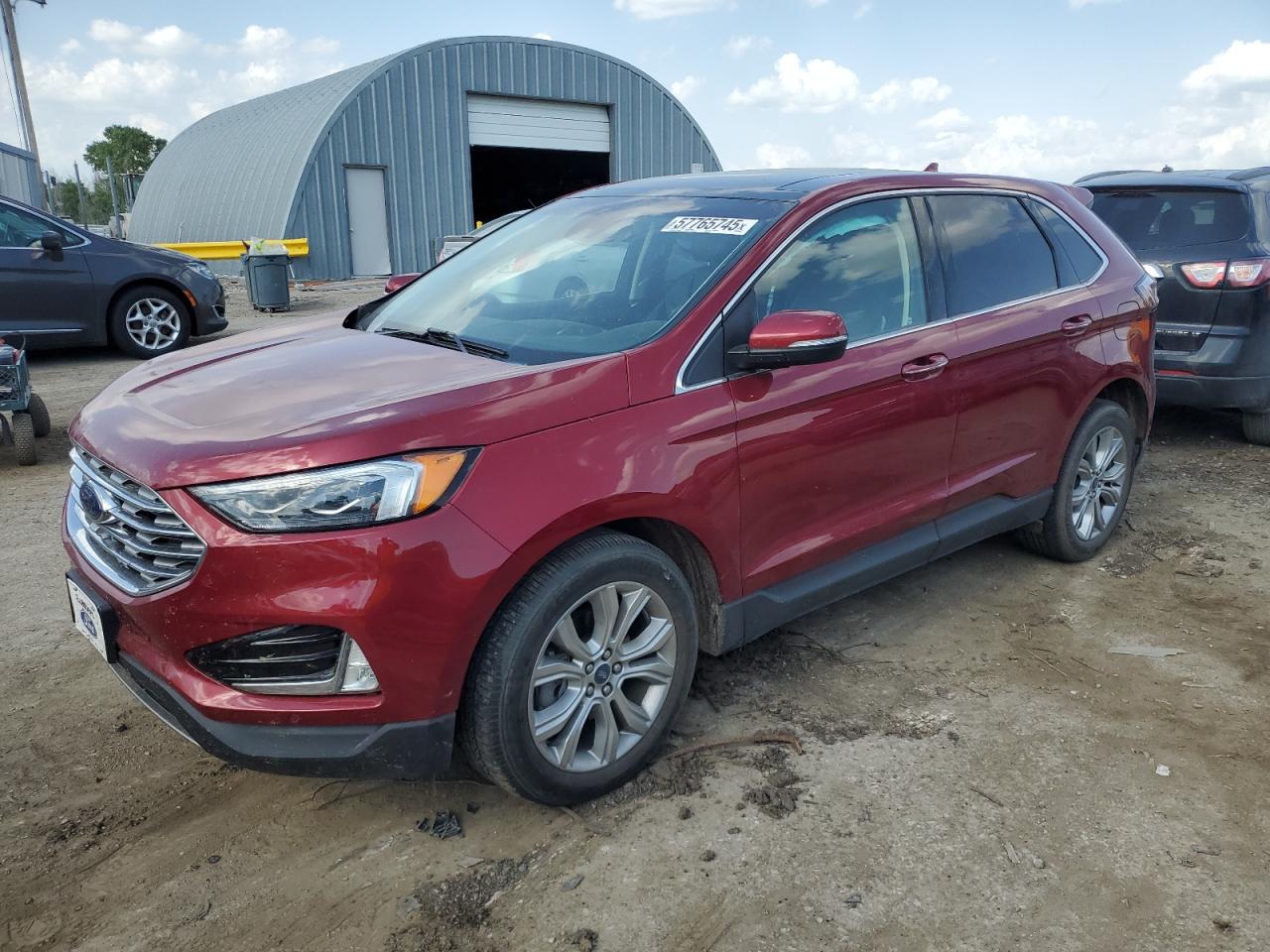 2019 Ford Edge Titanium en Venta en Wichita, KS - Rear End