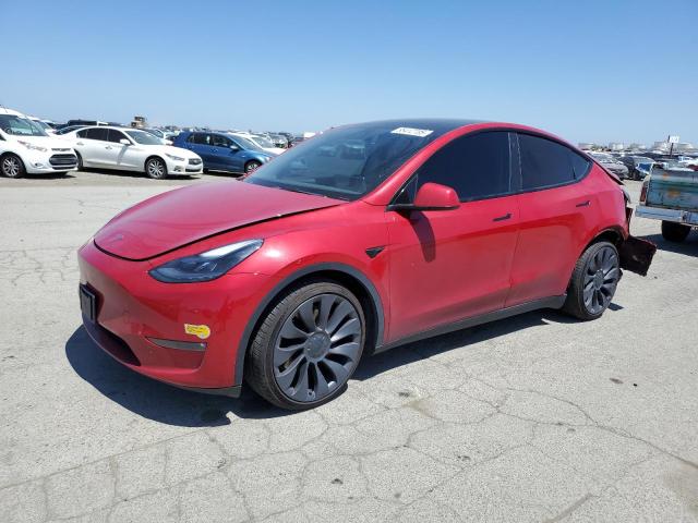  TESLA MODEL Y 2021 Красный