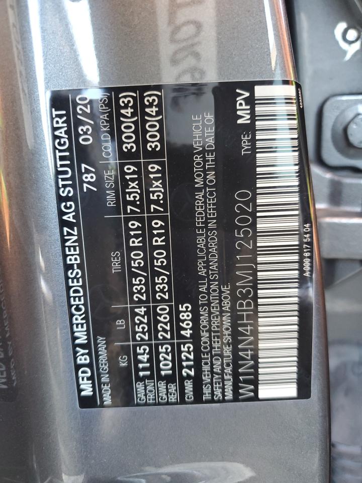 2021 Mercedes-Benz Gla 250 4Matic VIN: W1N4N4HB3MJ125020 Lot: 56316165