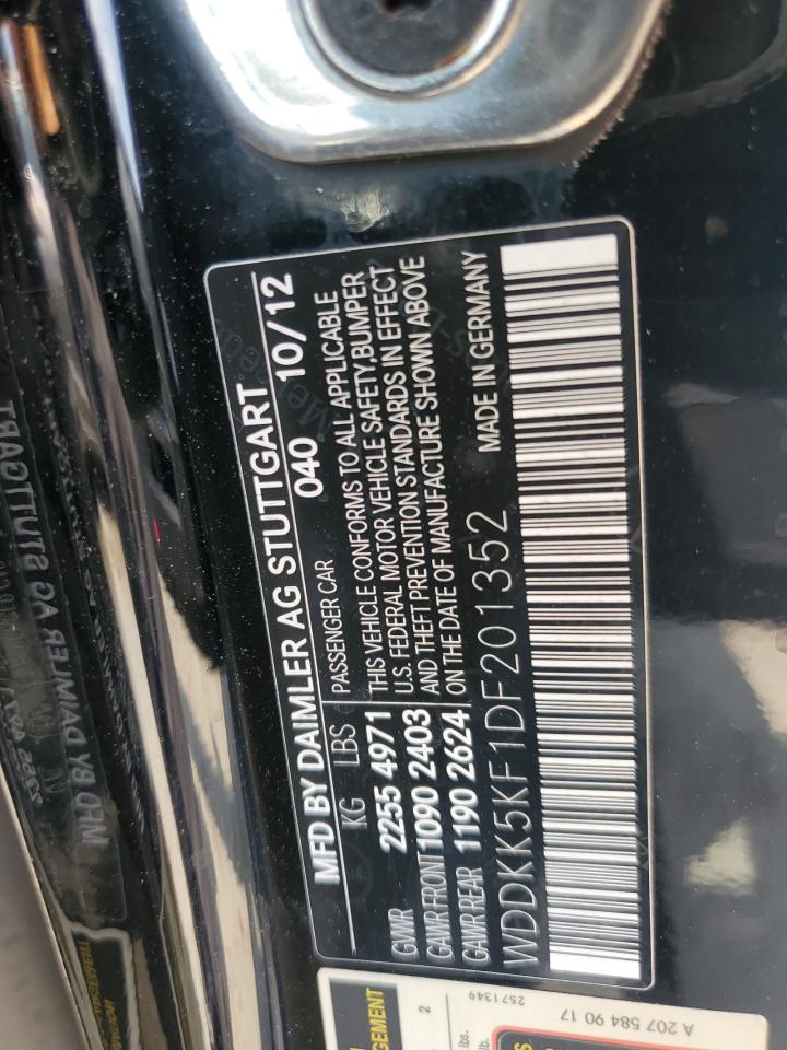 2013 Mercedes-Benz E 350 VIN: WDDKK5KF1DF201352 Lot: 55829785