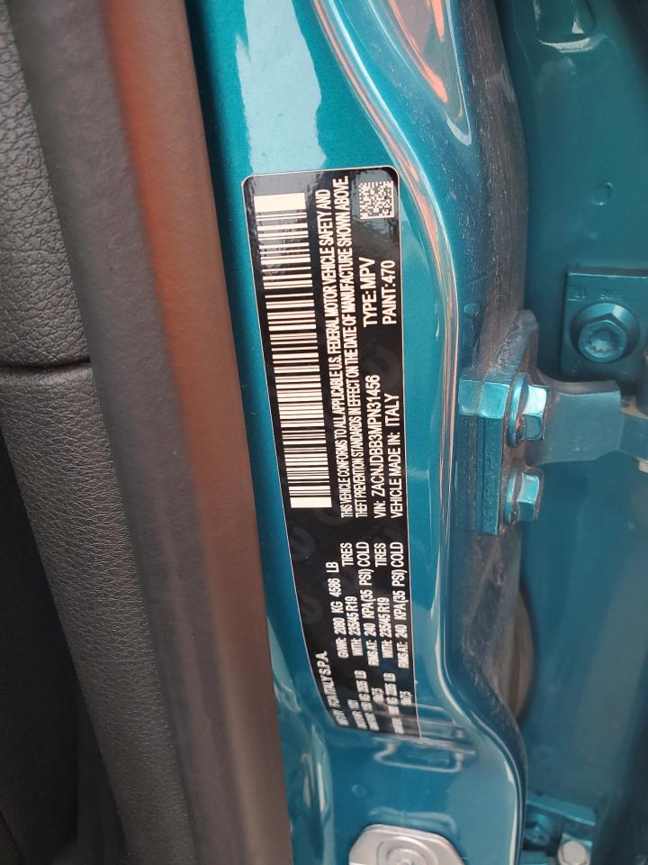2021 Jeep Renegade Latitude VIN: ZACNJDBB3MPN31456 Lot: 56538105