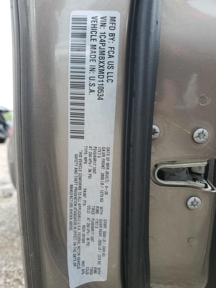2021 Jeep Cherokee Trailhawk VIN: 1C4PJMBXXMD110534 Lot: 56333785