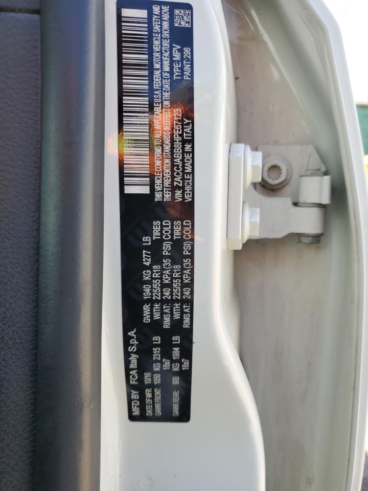 2017 Jeep Renegade Latitude VIN: ZACCJABB8HPE67123 Lot: 55594475