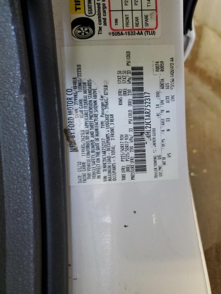 2010 Lincoln Mkz VIN: 3LNHL2JC1AR752317 Lot: 56758355