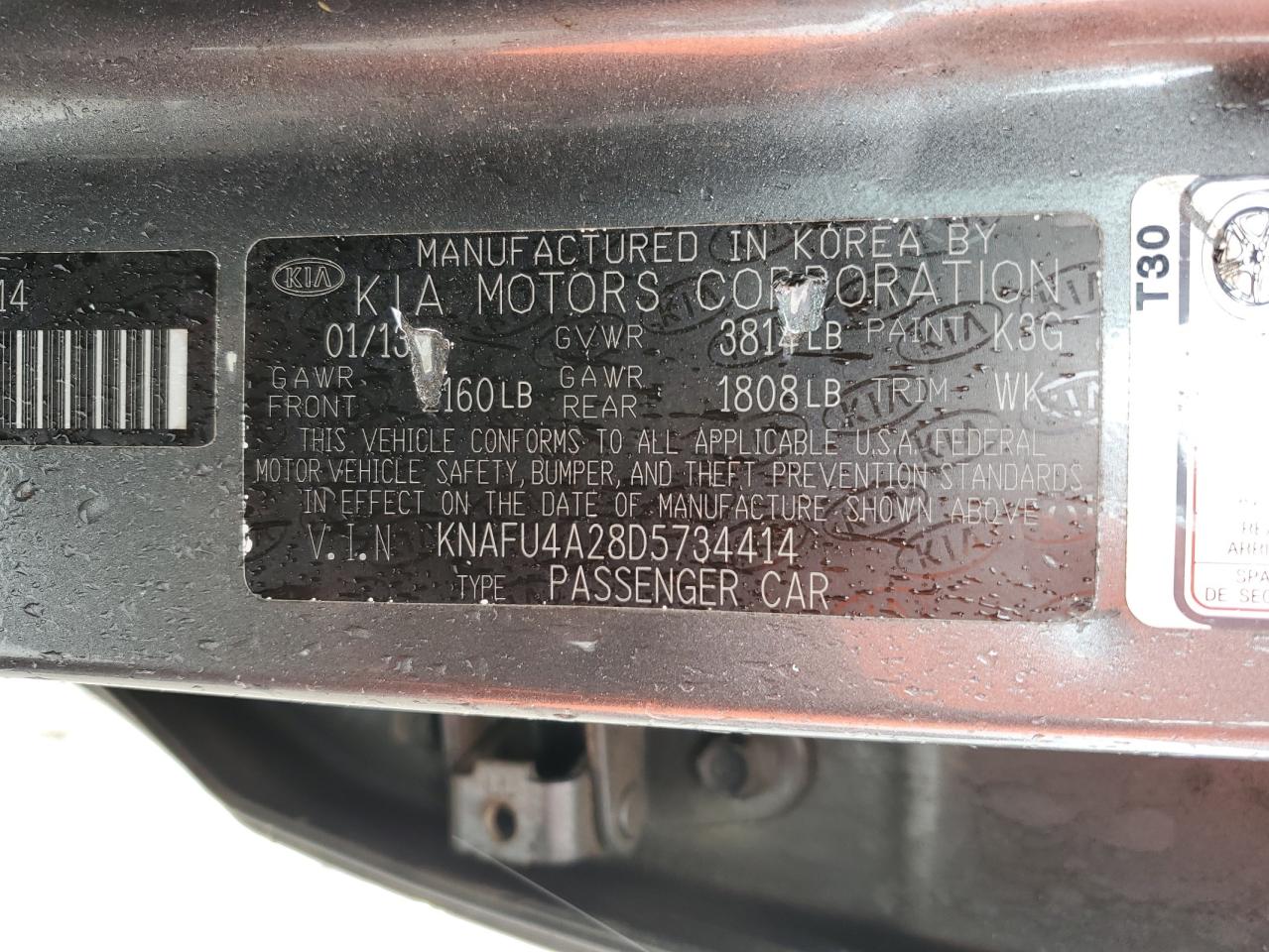 2013 Kia Forte Ex VIN: KNAFU4A28D5734414 Lot: 55609225