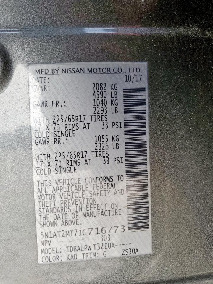 2018 Nissan Rogue S VIN: 5N1AT2MT7JC716773 Lot: 56631895