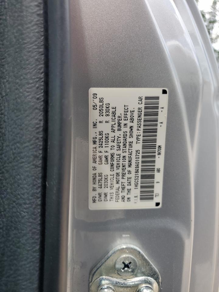 2009 Honda Accord Exl VIN: 1HGCS21849A010725 Lot: 56746895