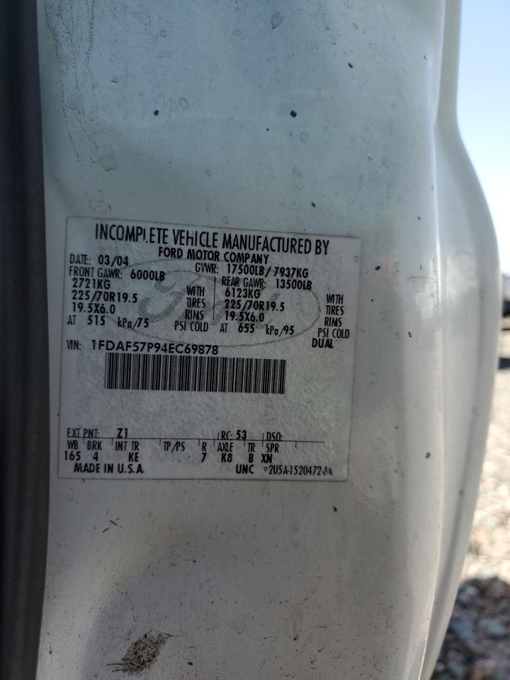 2004 Ford F550 Super Duty VIN: 1FDAF57P94EC69878 Lot: 56286715
