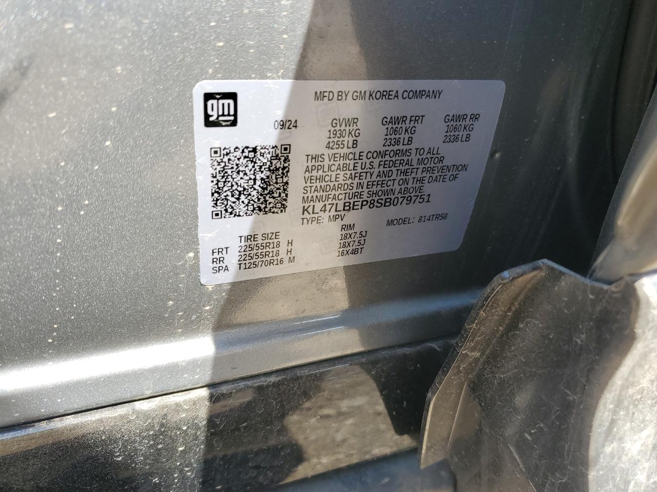 2025 Buick Envista Sport Touring VIN: KL47LBEP8SB079751 Lot: 57084635