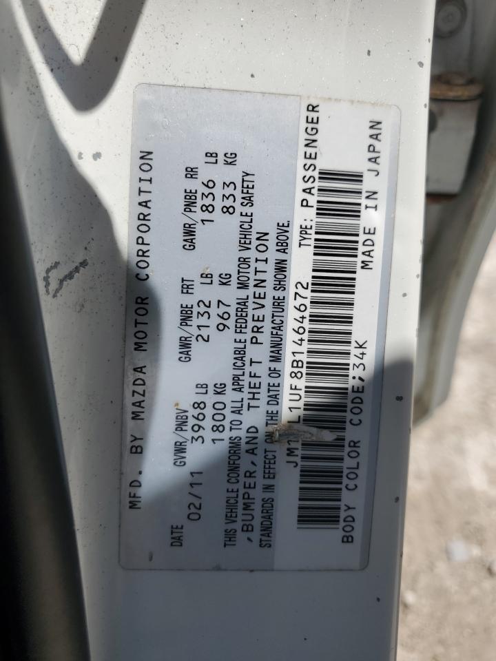 2011 Mazda 3 I VIN: JM1BL1UF8B1464672 Lot: 56756835