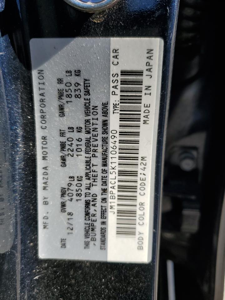 2019 Mazda 3 Preferred Plus VIN: JM1BPACL5K1106490 Lot: 56933505