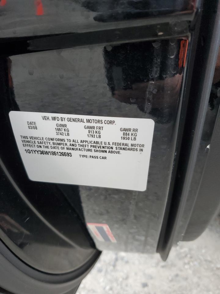 2008 Chevrolet Corvette VIN: 1G1YY36W185126593 Lot: 56862755