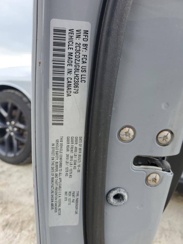 2020 Dodge Challenger Gt VIN: 2C3CDZJG8LH230679 Lot: 56969575