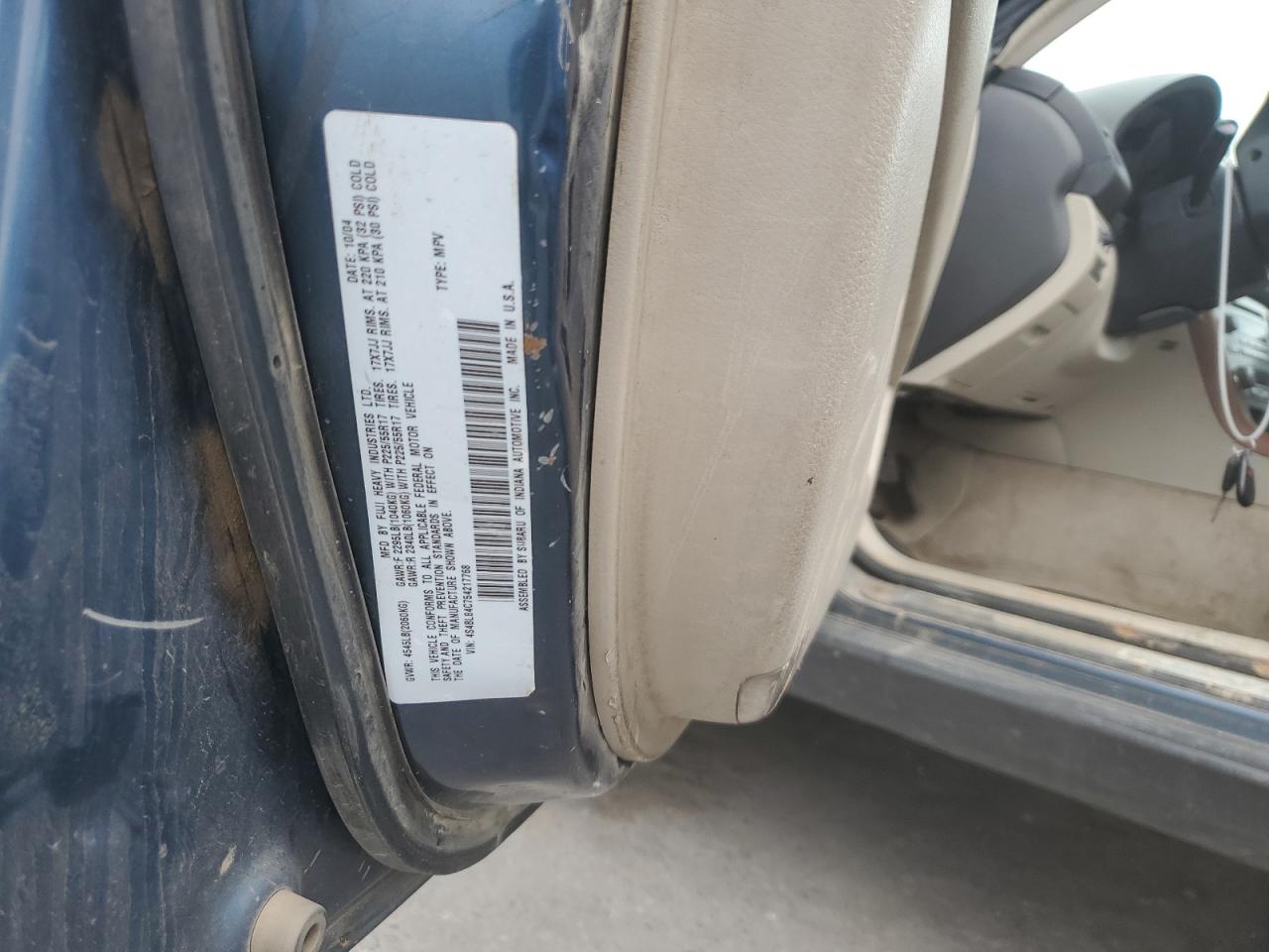 2005 Subaru Legacy Outback 3.0R VIN: 4S4BL84C754217768 Lot: 55768875
