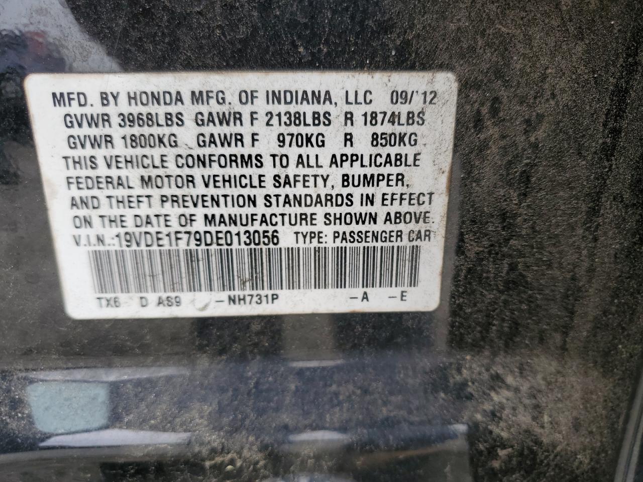2013 Acura Ilx 20 Tech VIN: 19VDE1F79DE013056 Lot: 57242255