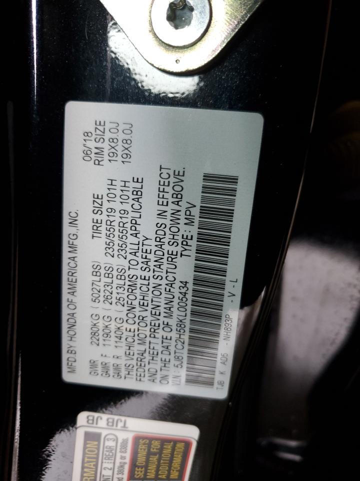 2019 Acura Rdx Technology VIN: 5J8TC2H58KL005434 Lot: 56503655