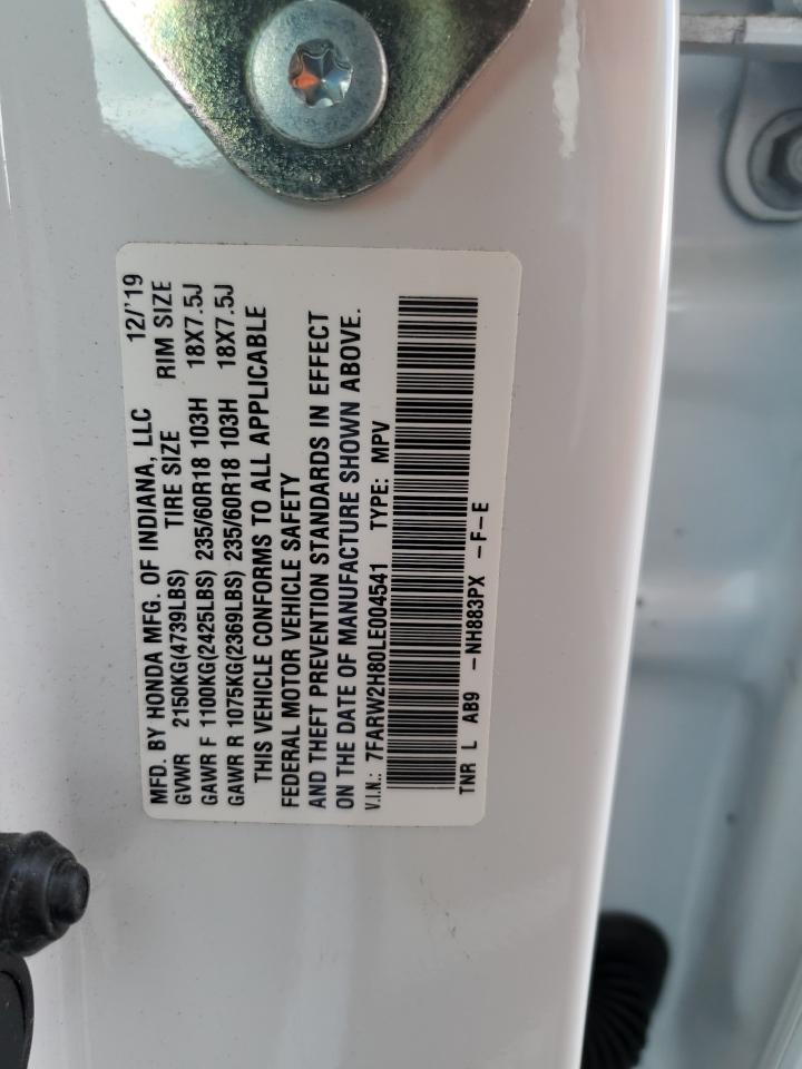 2020 Honda Cr-V Exl VIN: 7FARW2H80LE004541 Lot: 56593935