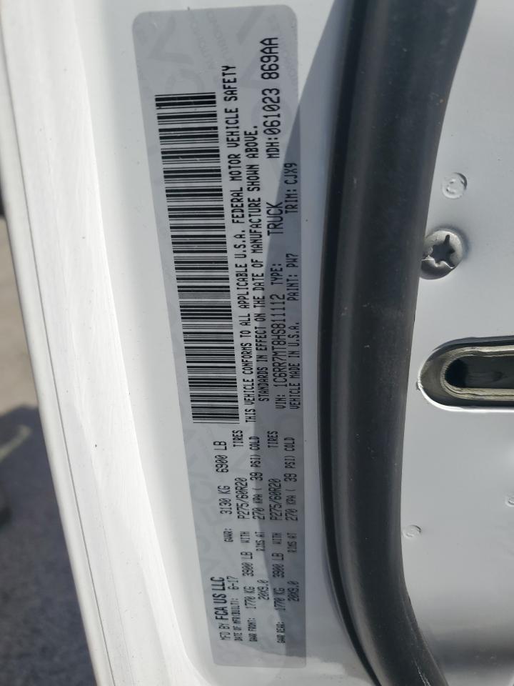 2017 Ram 1500 Sport VIN: 1C6RR7MT8HS811112 Lot: 57101385