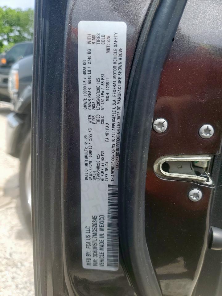 2021 Ram 2500 Limited VIN: 3C6UR5TL7MG520845 Lot: 56838605