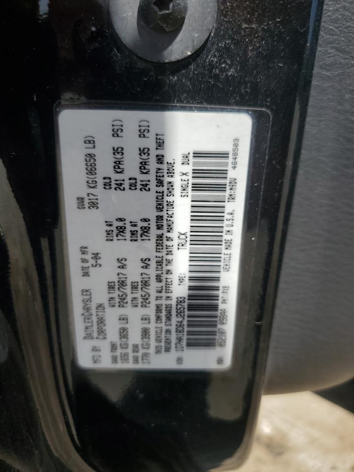 2004 Dodge Ram 1500 St VIN: 1D7HA18D64J265783 Lot: 56982675
