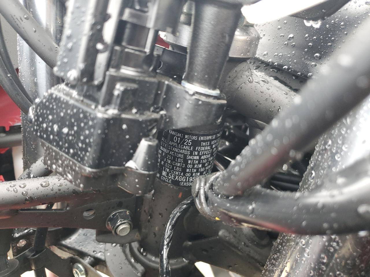 2025 Kawasaki Ex500 VIN: ML5EXGG19SDA60036 Lot: 56967635