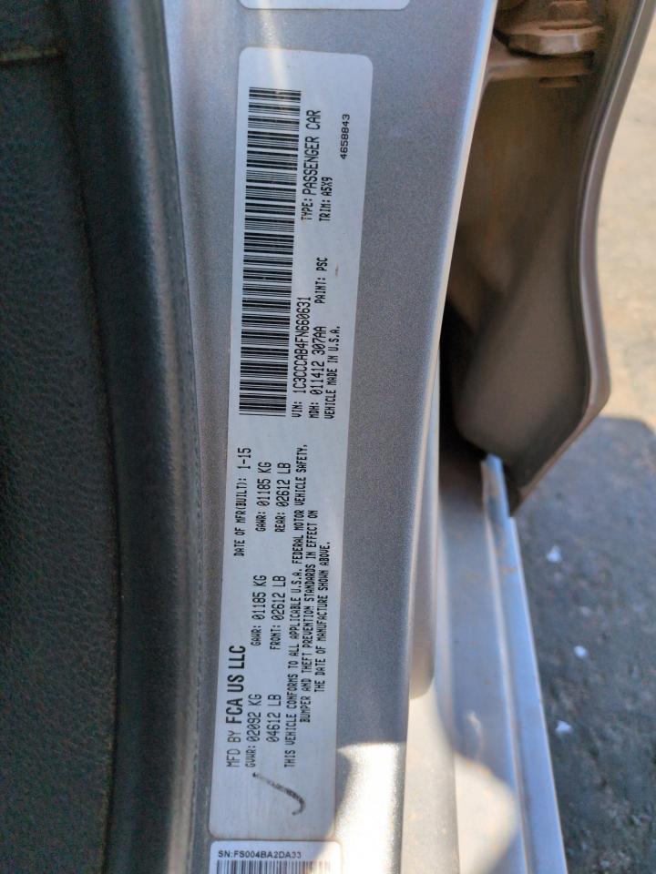 2015 Chrysler 200 Limited VIN: 1C3CCCAB4FN660631 Lot: 57184875