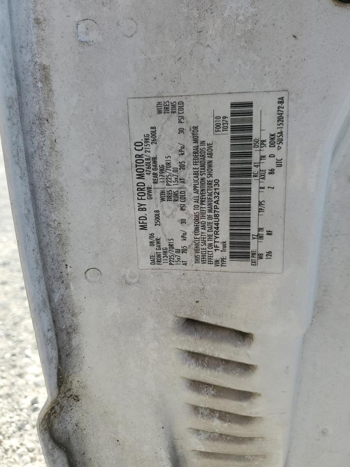 2007 Ford Ranger Super Cab VIN: 1FTYR44U87PA32130 Lot: 58161475