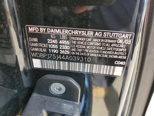 2004 MERCEDES-BENZ CL 500