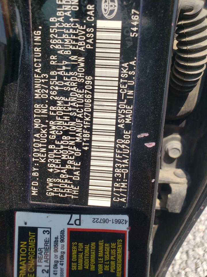 2013 Toyota Camry L VIN: 4T1BF1FK1DU211403 Lot: 56990605