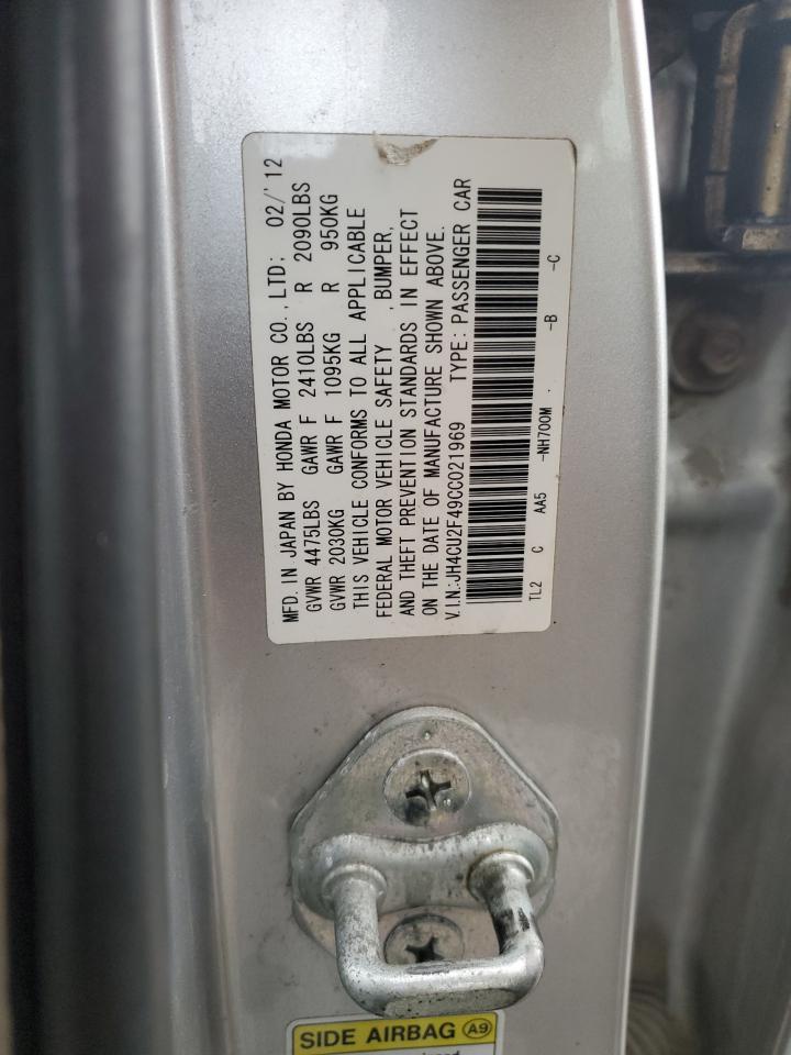 2012 Acura Tsx VIN: JH4CU2F49CC021969 Lot: 56717735