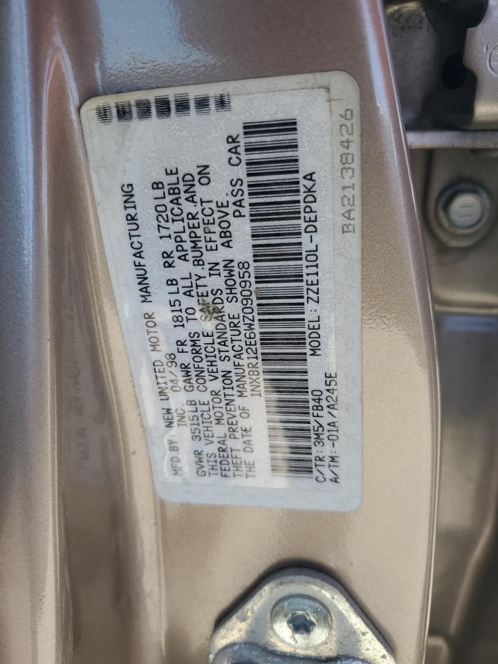 1998 Toyota Corolla Ve VIN: 1NXBR12E6WZ090958 Lot: 56405405