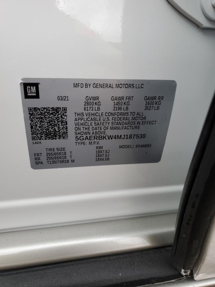 2021 Buick Enclave Essence VIN: 5GAERBKW4MJ187530 Lot: 55249795