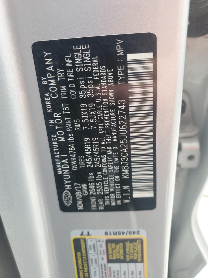 2018 Hyundai Tucson Value VIN: KM8J3CA25JU622743 Lot: 56660645