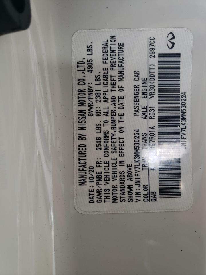 2021 Infiniti Q60 Red Sport 400 VIN: JN1FV7LK3MM530224 Lot: 55362205