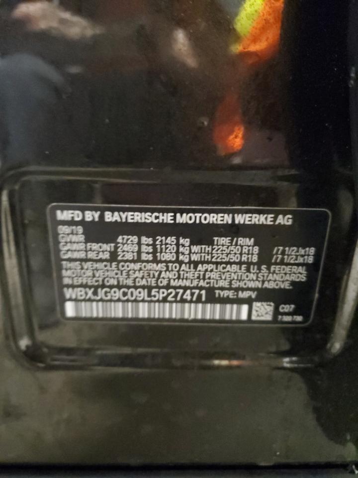 2020 BMW X1 xDrive28I VIN: WBXJG9C09L5P27471 Lot: 56573215
