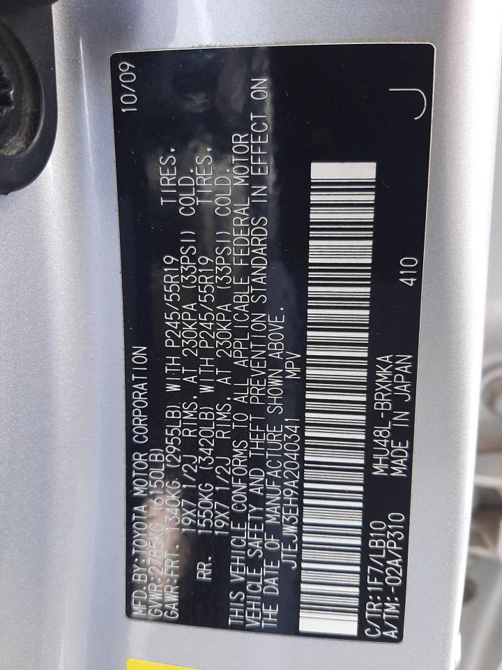 2010 Toyota Highlander Hybrid Limited VIN: JTEJW3EH9A2040341 Lot: 56343995